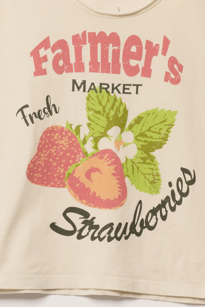Fresh Strawberries Scoop Neck Graphic Tank Top