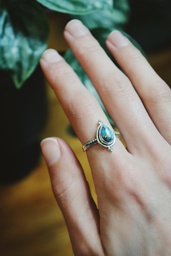 Turquoise Teardrop Ring